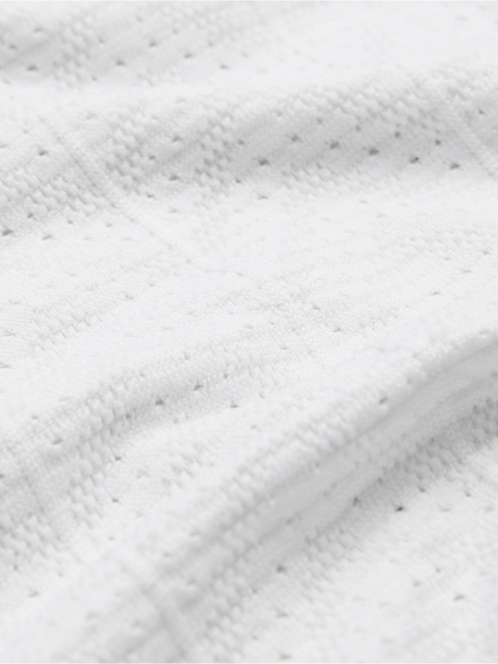 lululemon Swiftly Pointelle Cropped Short-Sleeve Shirt Herringbone Dot White - Picture 6 of 6